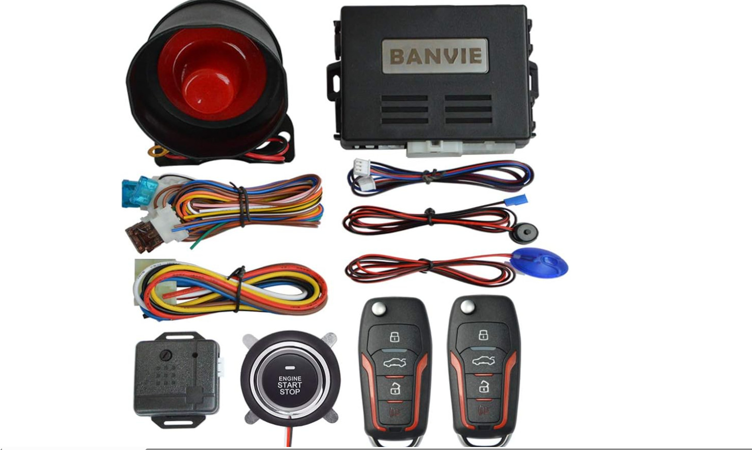 Alarma De Carros Entrada Sin Llave Alarmas Para Auto Coche 2 Control Remoto Car