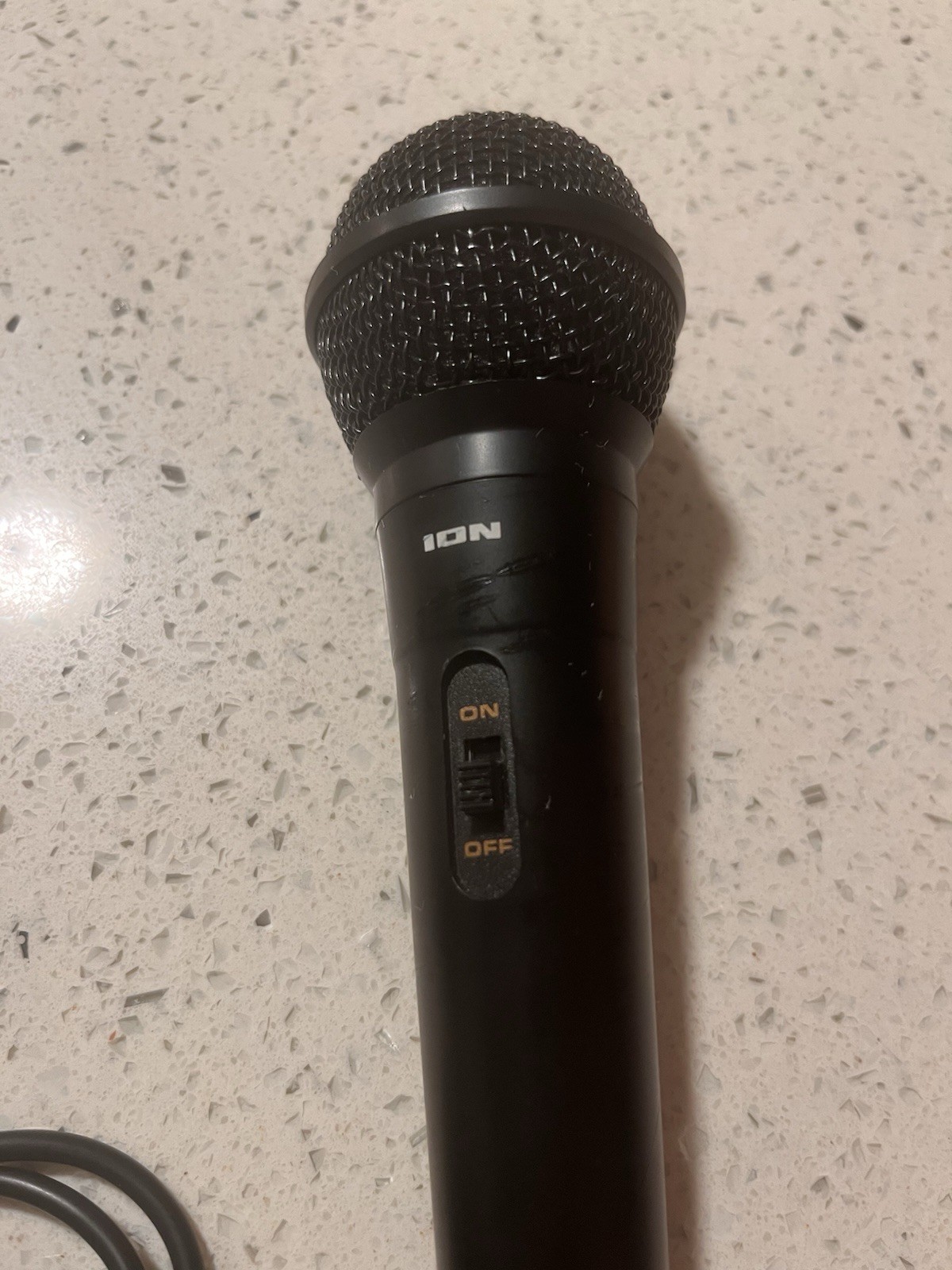 ION Handheld Wired Karaoke Microphone Black with On/Off Switch