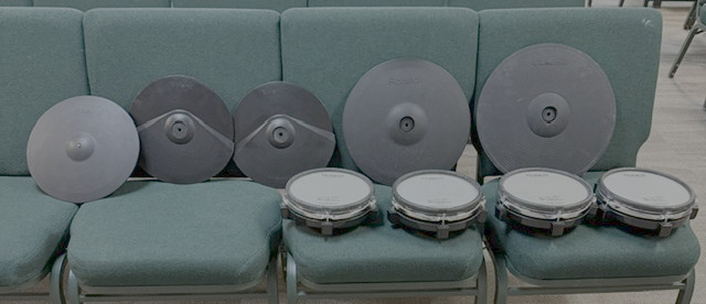 roland electronic drums and cymbals used