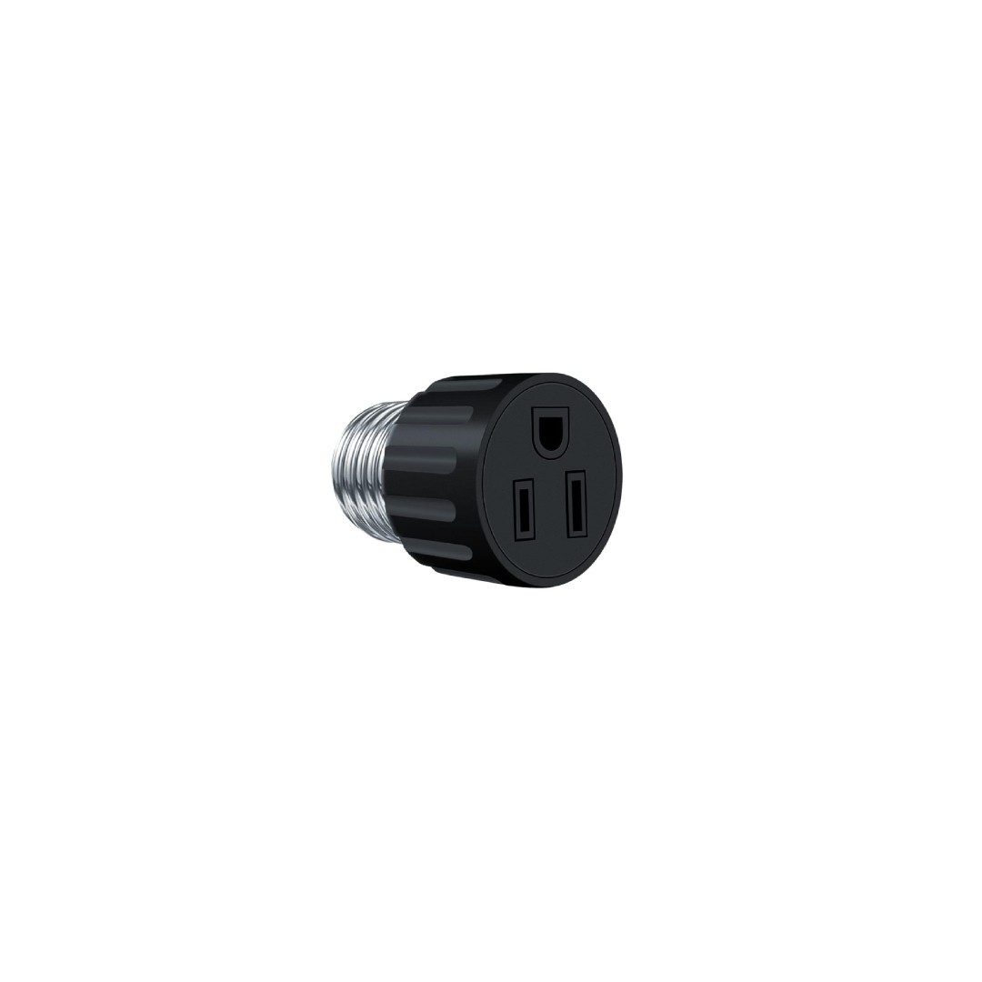 E26/E27 Light Socket to Plug Adapter 2/3 Prong Light Bulb Outlet Adapter 1-8Pcs