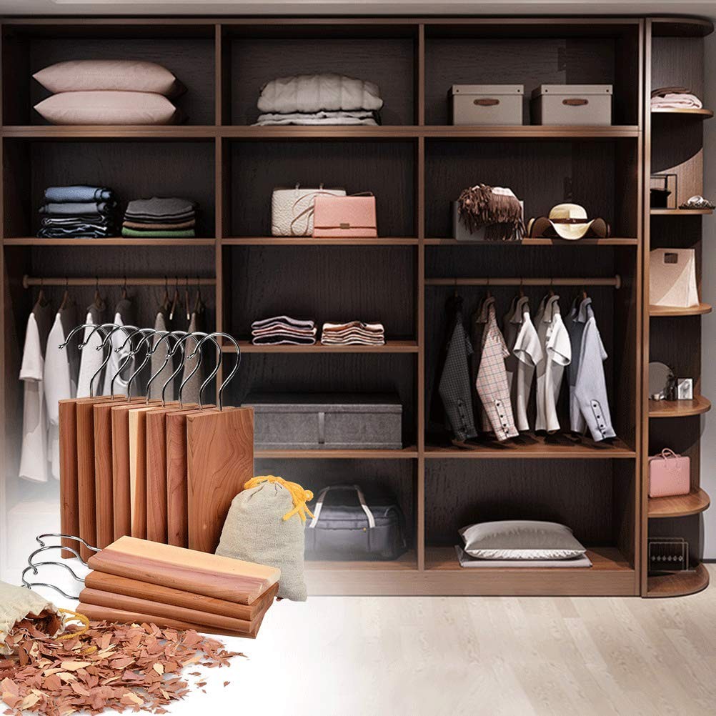 20 Pcs Cedar Blocks for Closet Storage, Aromatic Red Cedar Planks Chips for C...