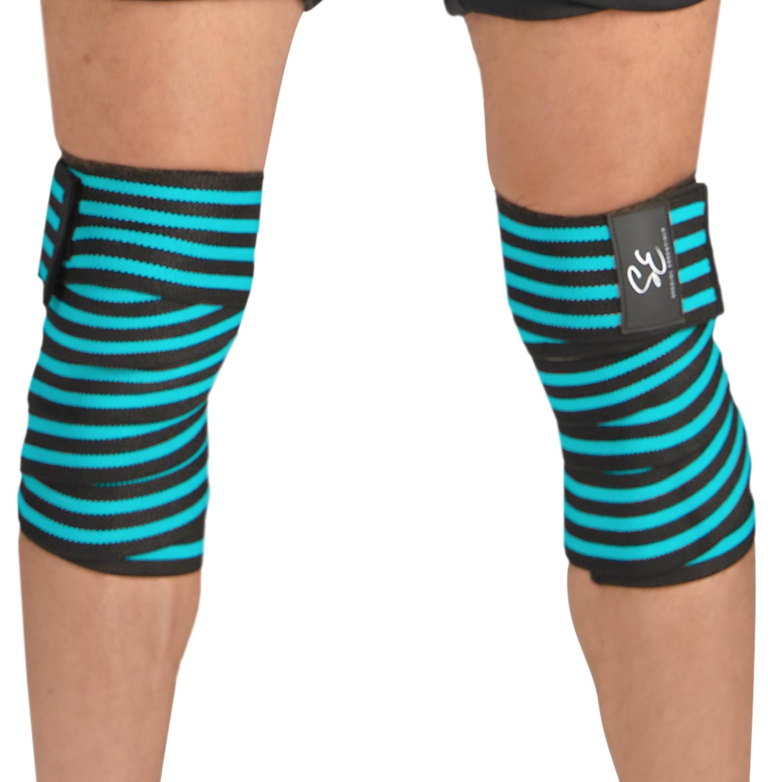 Knee Wraps for Weightlifting with Strap (2 Pack) - 72 Inches Flexible Support...