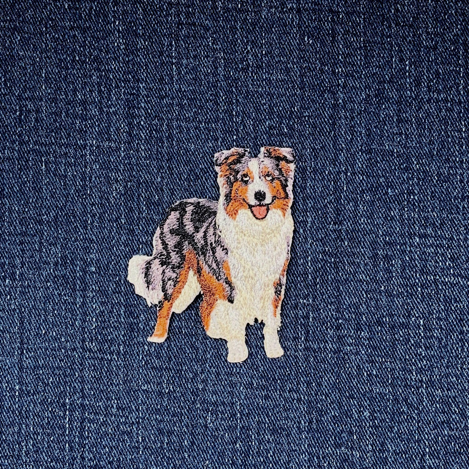 Australian Shepherd Dog Applique Patch Embroidered Pet Animal Badge 2.5" Iron On
