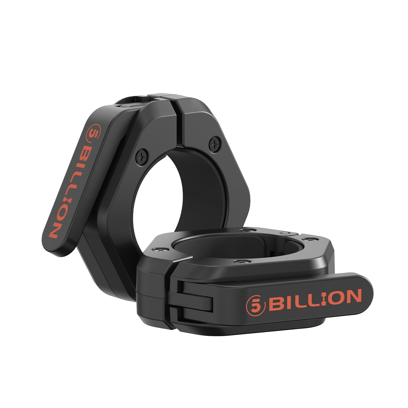 Olympic Barbell Clamps 2 inch Clips (Pair) Collars for Black