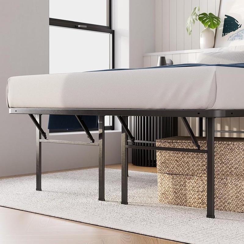 Strong Steel SmartBase Easy Assembly No Box Spring Needed Underbed Storage New