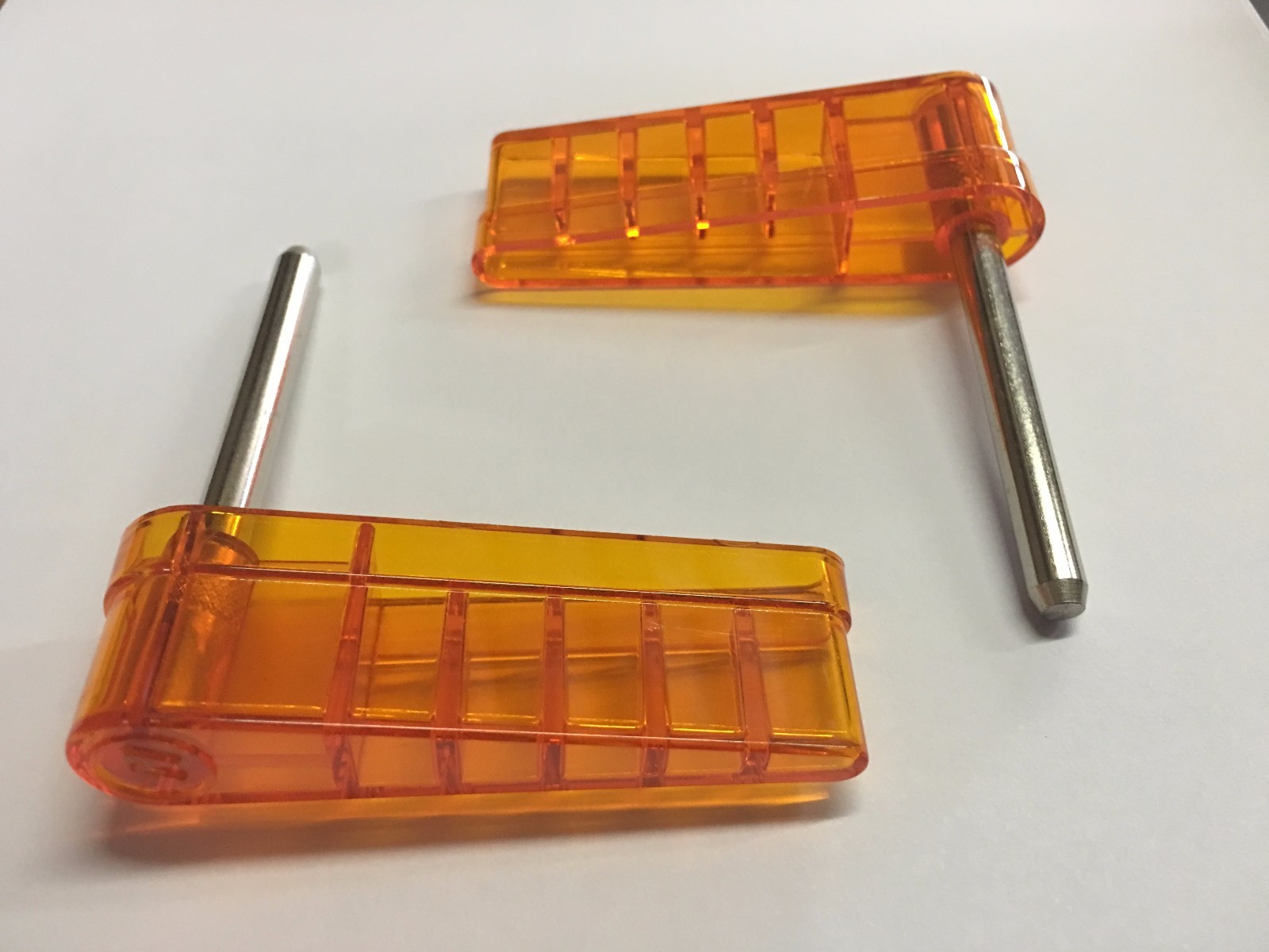 Bally Williams Logo Pinball Machine Orange Translucent Flippers Set of 2