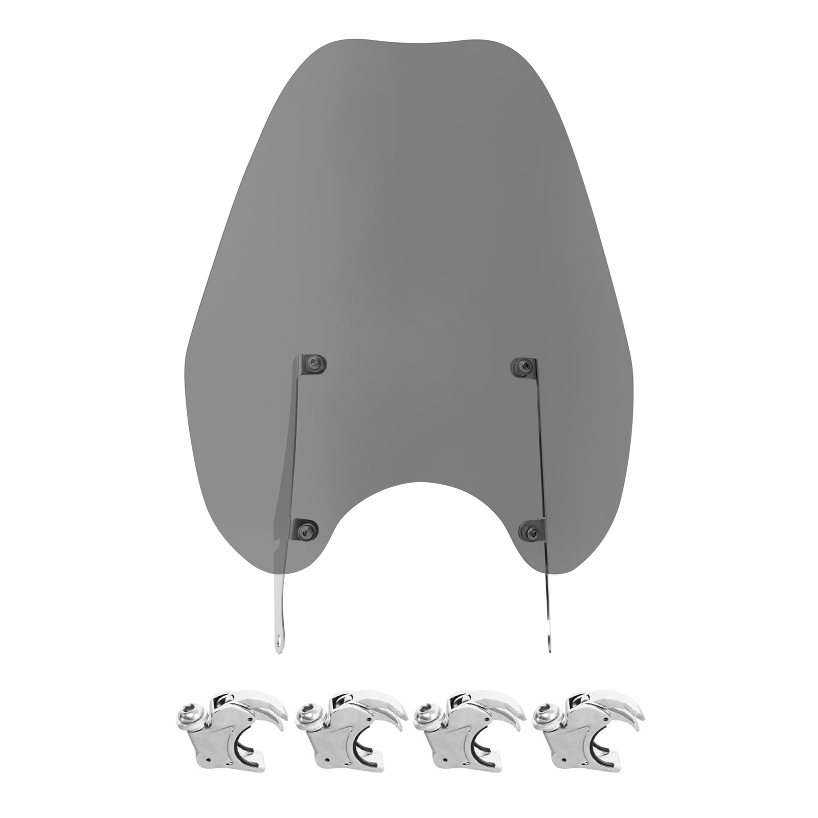 Windshield Windscreen & 41mm Clamps Fit For Harley Softail FXSTB FXST 1988-2013
