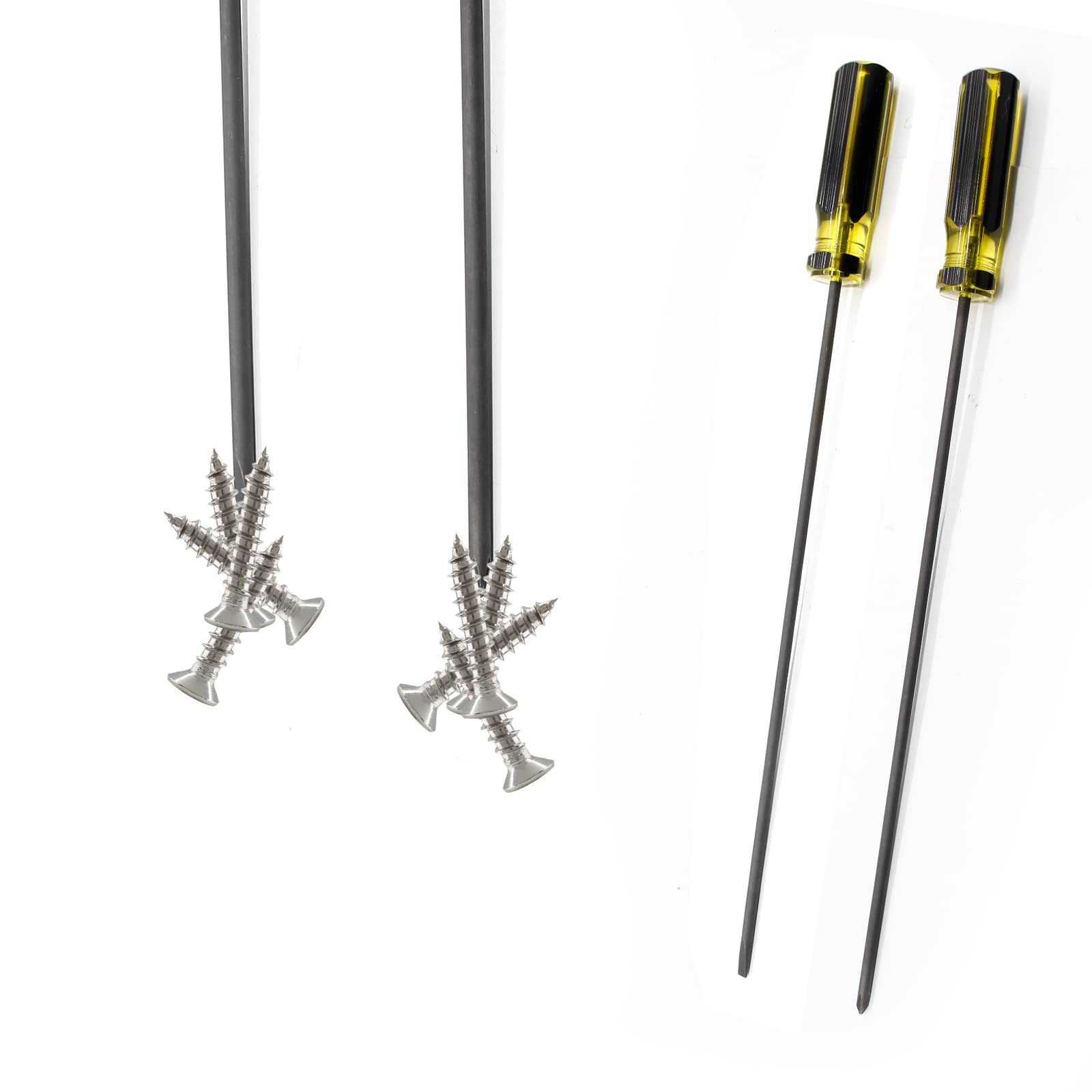Long Screwdriver Set, 39cm / 15.4 Inches Phillips Screwdriver and Slotted Scr...
