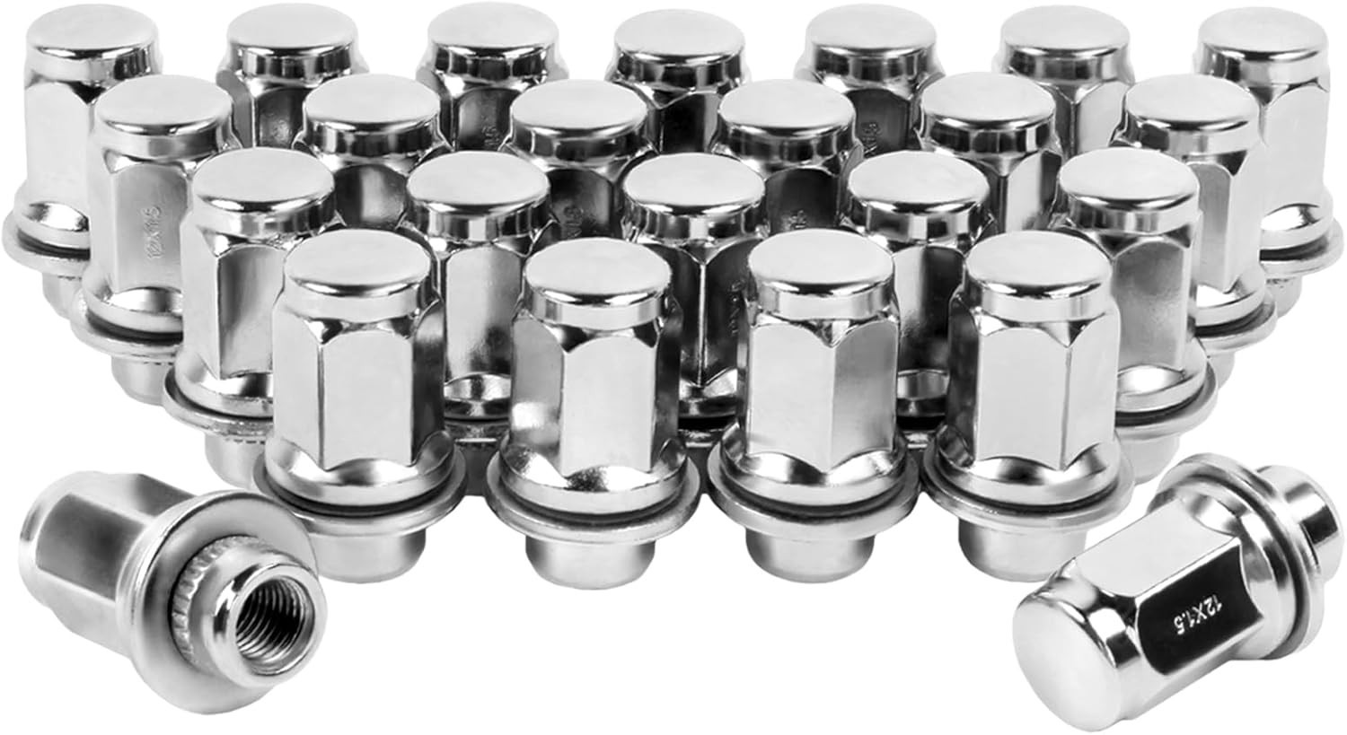 M12x1.5 Wheel Lug Nuts OEM for Tacoma 4 Runner FJ Cruiser Matrix GX460/ 24Pc Mag