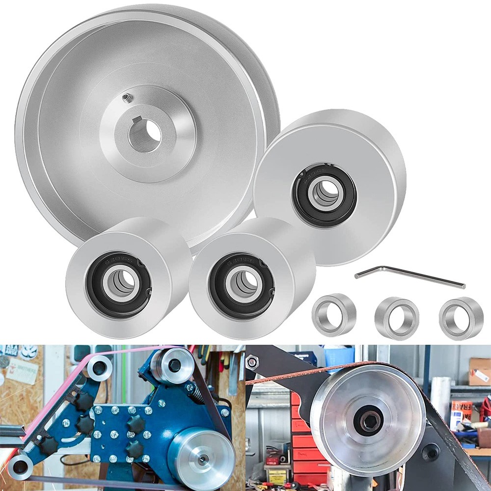 2" x 72" Belt Grinder Kit for Knife Grinder 5" Drive 5/8" Bore 3" Track 2" Idler
