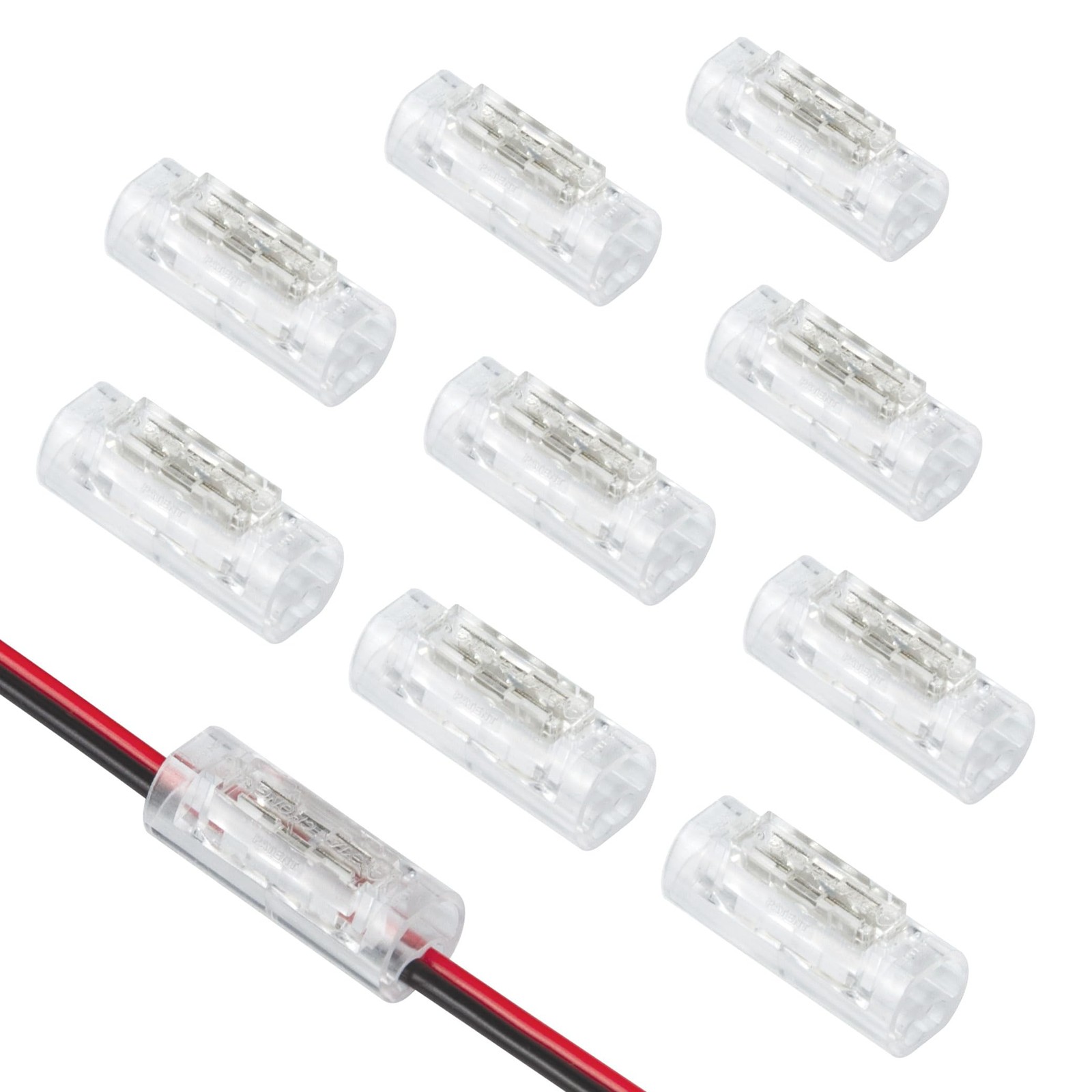 2 Pin LED Strip Light Wire to Wire Connectors (10 Pack) 564123