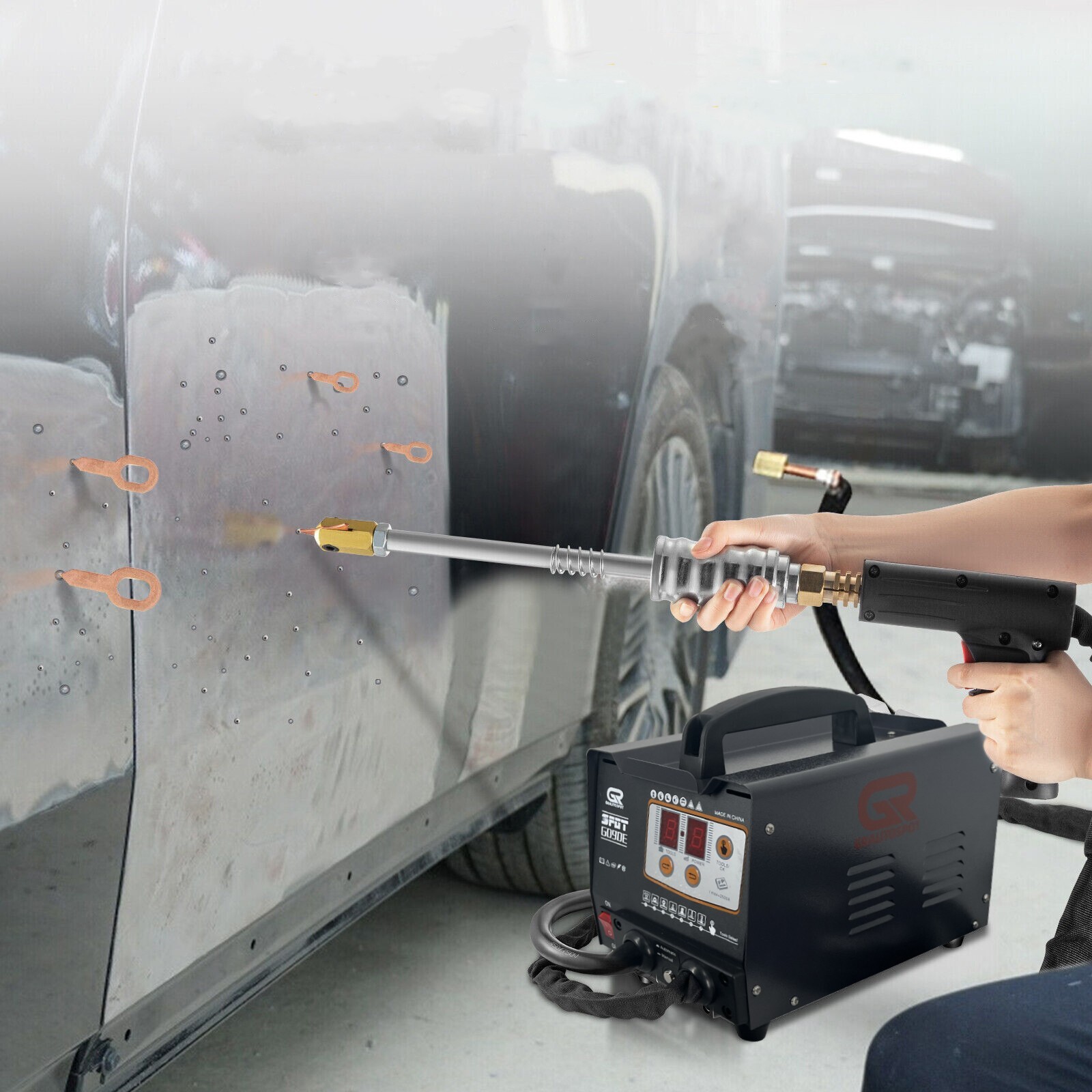 90E 3KW Panel Spot Puller Dent Repair Vehicle Multispot Dent Repair Machine