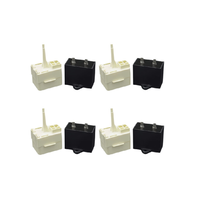 W10613606 Relay Overload Start Capacitor Refrigerator Whirlpool W10416065 4-PACK