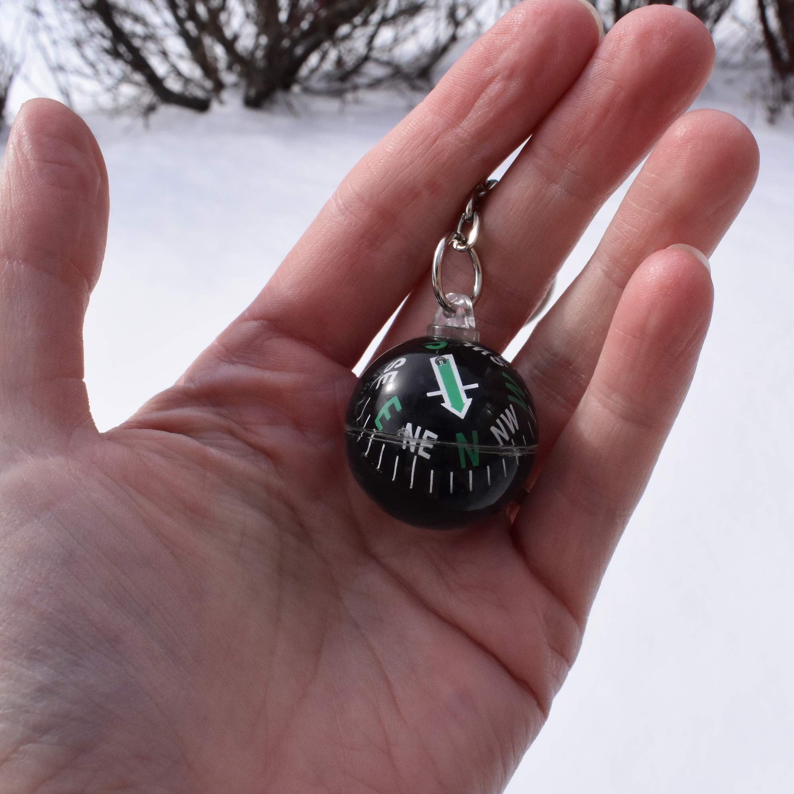 Munkees Ball Compass Keychain, Small Useful Outdoor Tool Gift, Hiking Key...