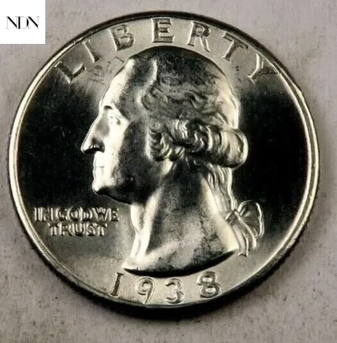 1938 Washington Quarter - Gem BU - 90% Silver