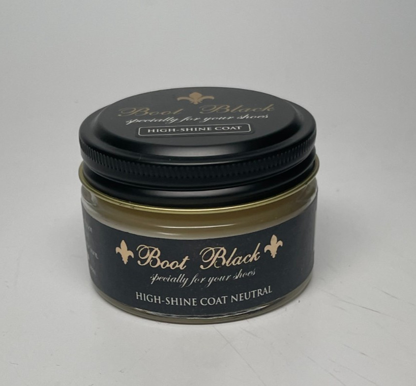 Boot black High Shin Coat Neutral shoe cream
