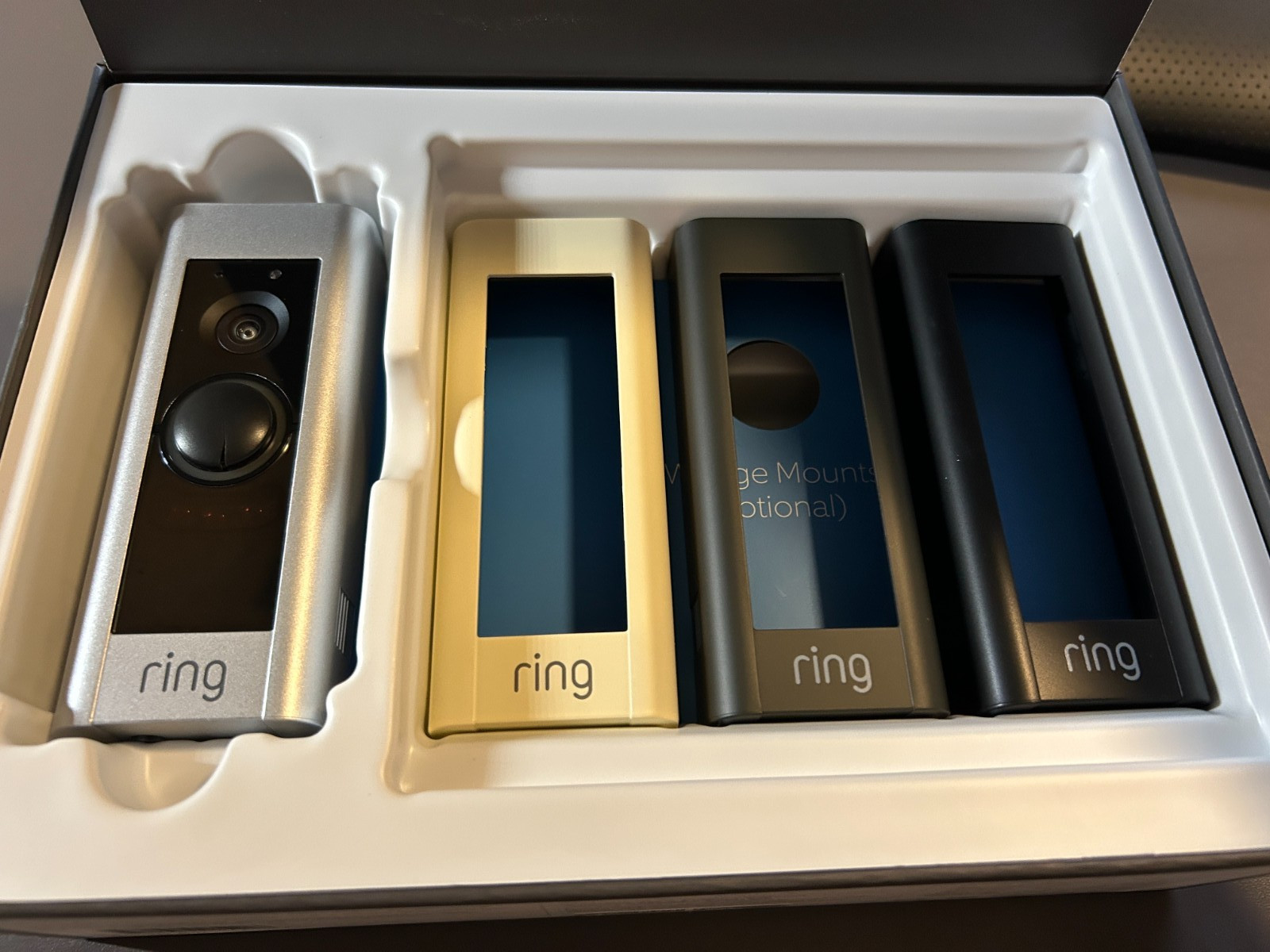 Ring video doorbell pro hardwired with a crack in button and functions as normal