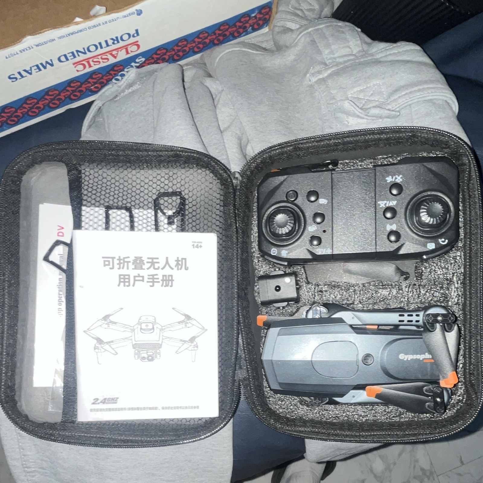 Cpsobd DV Foldable RC Quadcopter Drone Kit w/ Remote Controller & Carrying Case