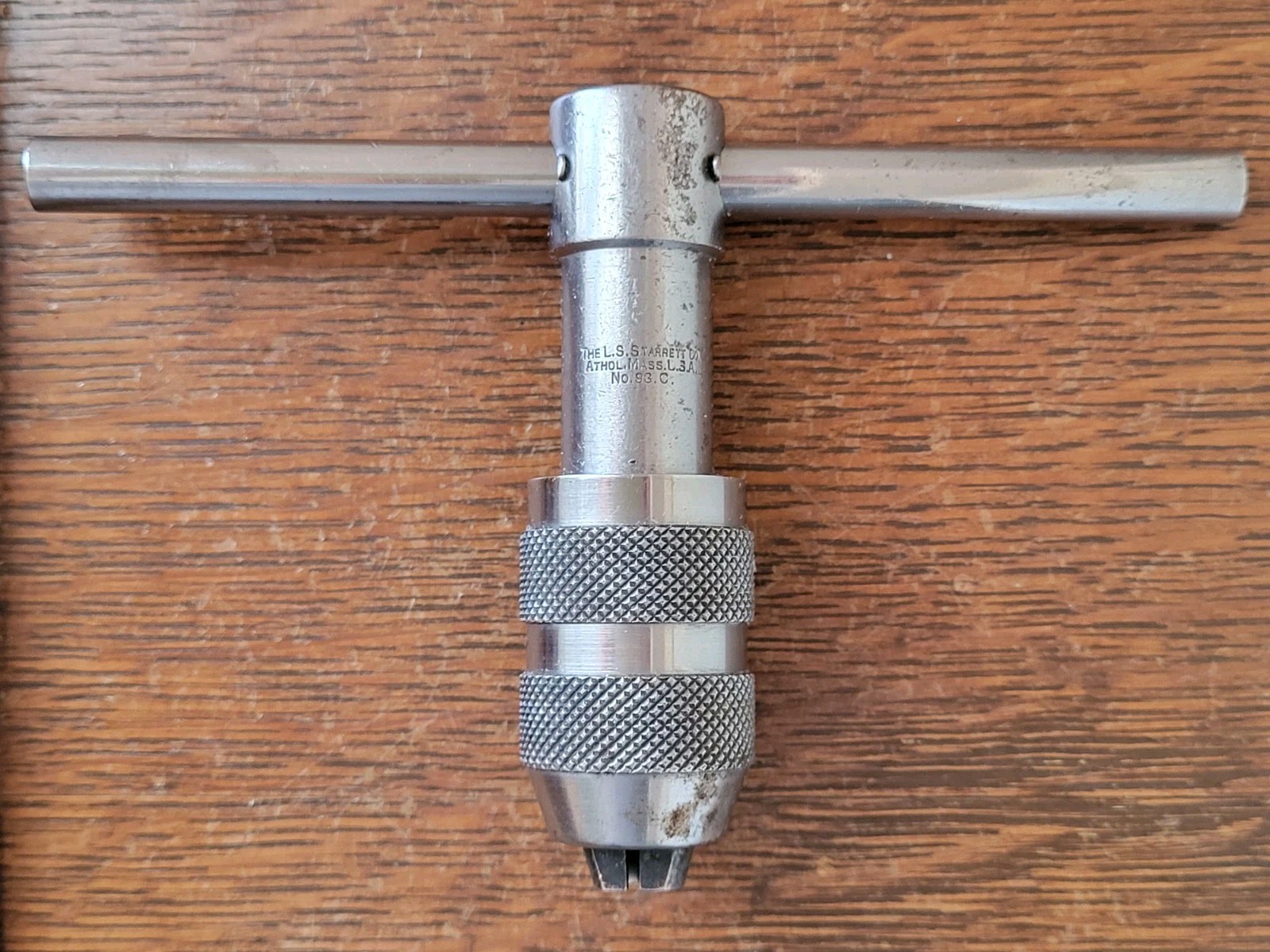 Vintage L. S. Starrett No. 93C T- Handle Tap Wrench Machinist Tool USA