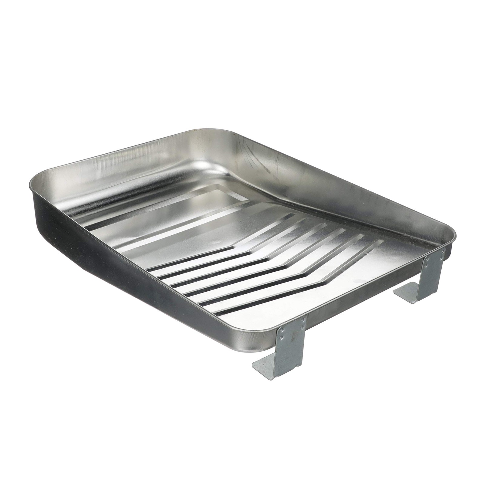 Paint Tray 9 in Reusable Deluxe Angled Ribbed Ladder Lock Silver 92201 Seachoice