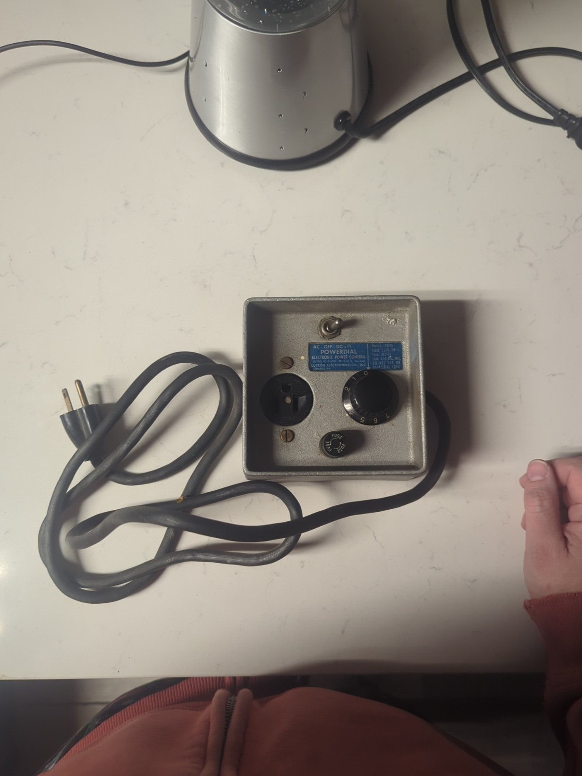 vintage Lutron Powerdial variable motor speed control, Model PD75