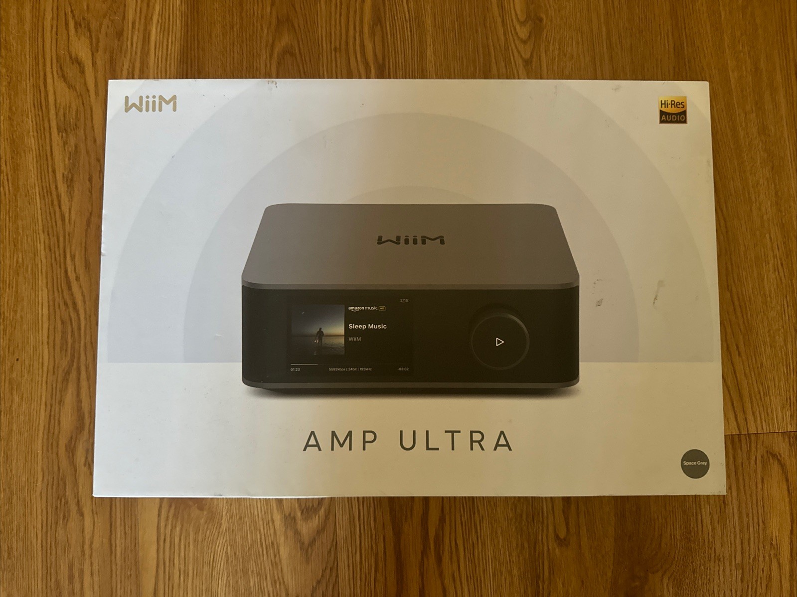 WiiM Amp Ultra with Voice Remote 2 100W Streaming Amplifier Space Gray