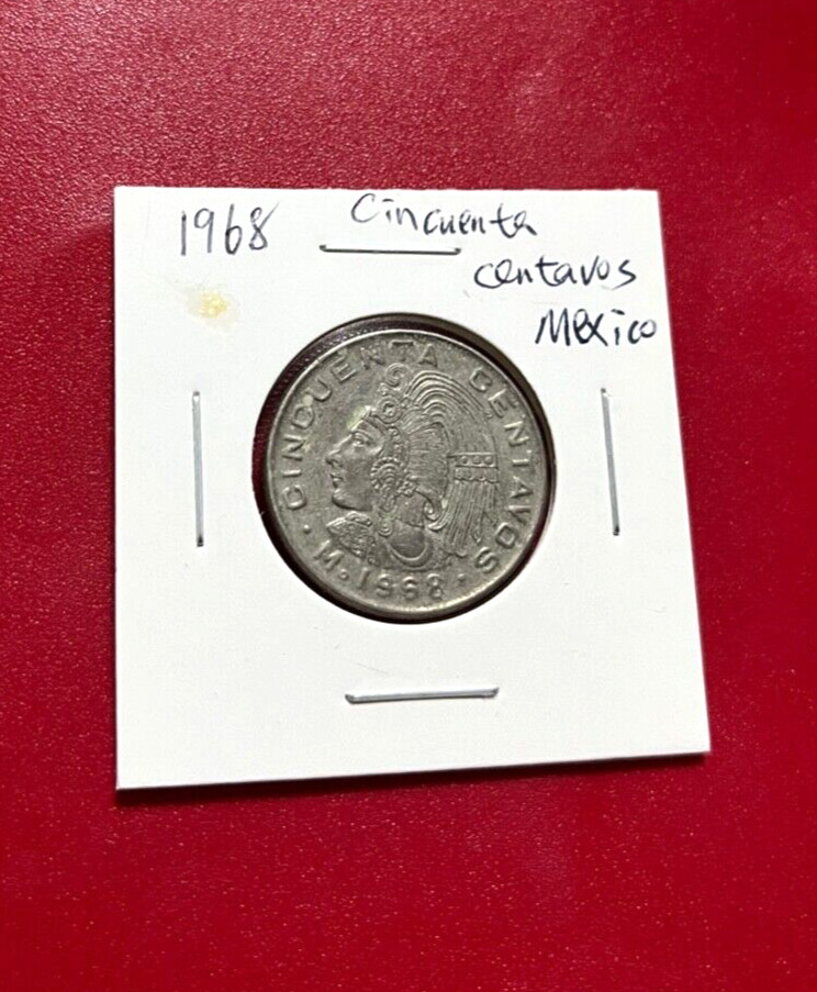 1968 CINCUENTA CENTAVOS COIN - NICE WORLD COIN !!!