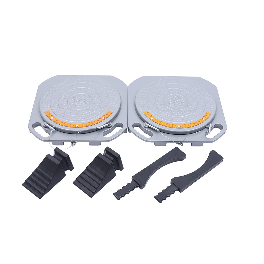 2*Wheel Turntable 360° Rotation Plates Car Front End Wheel Alignment System