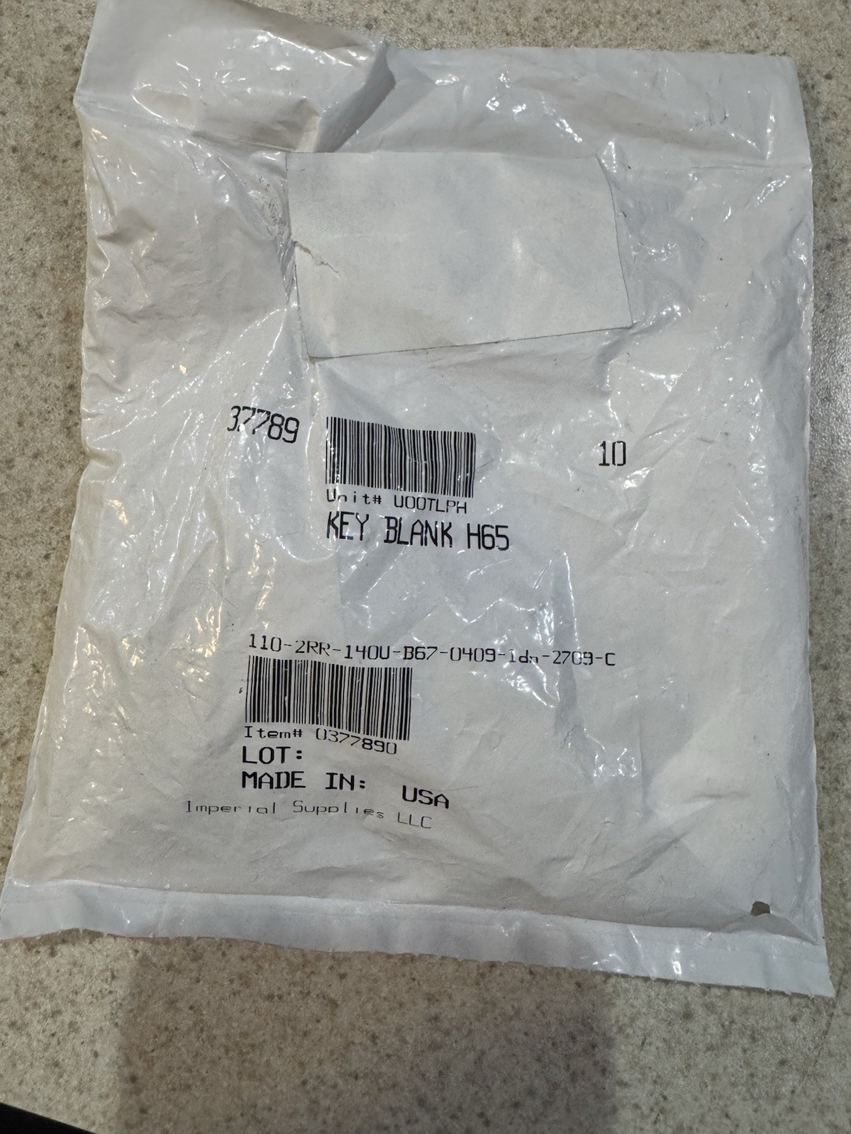 Key Blanks H65 10 Pieces New