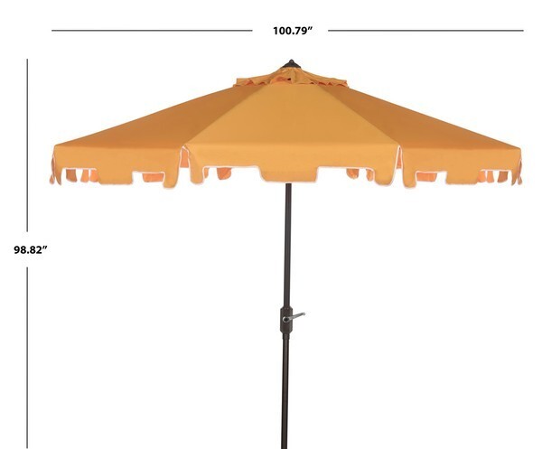 Safavieh Crank Market Umbrella With Flap, Reduced Price 2172721690 PAT8000F