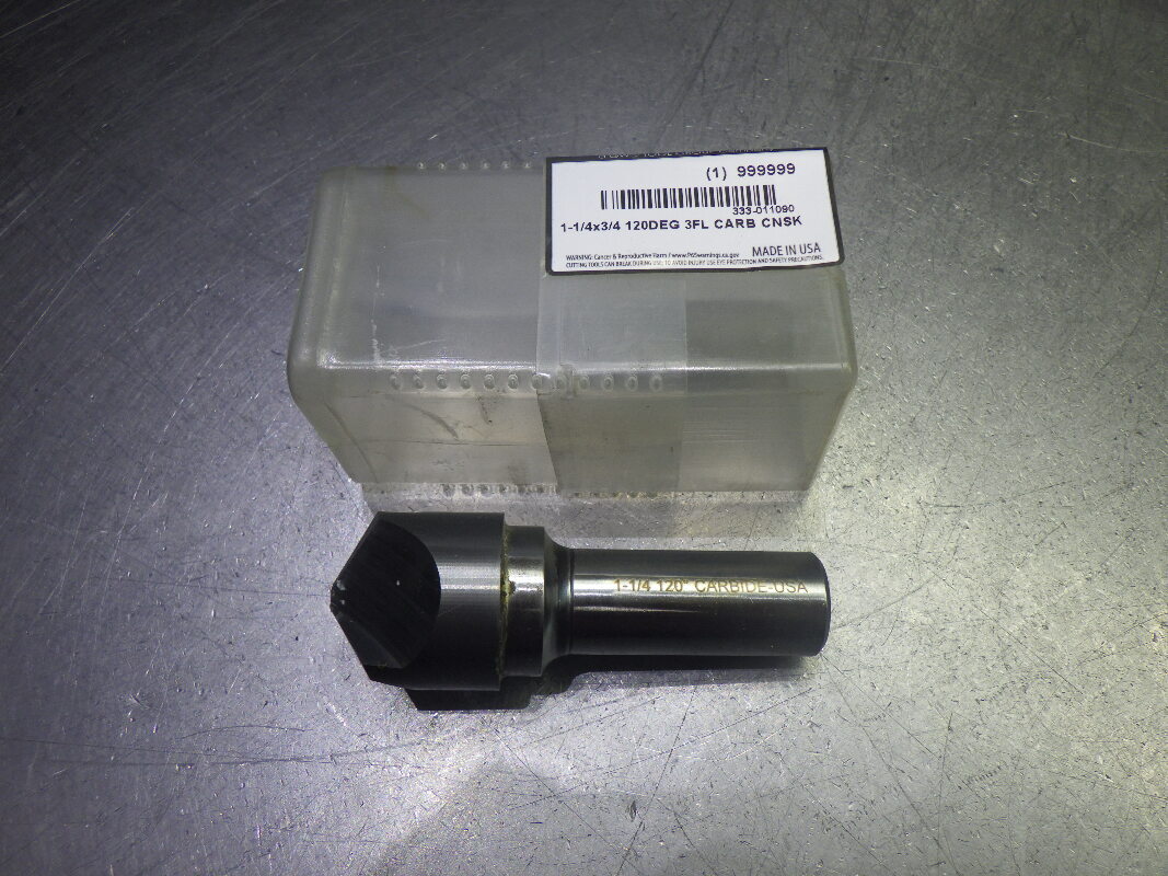 Monster 1.25" 120 Deg 3 Flute Carbide Countersink 3/4" Shank 333-011090 (LOC1681