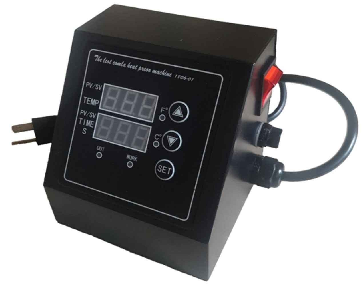 Digital Temperature K Type Dual Display Controller Box for 15x15 Heat Press Mchn