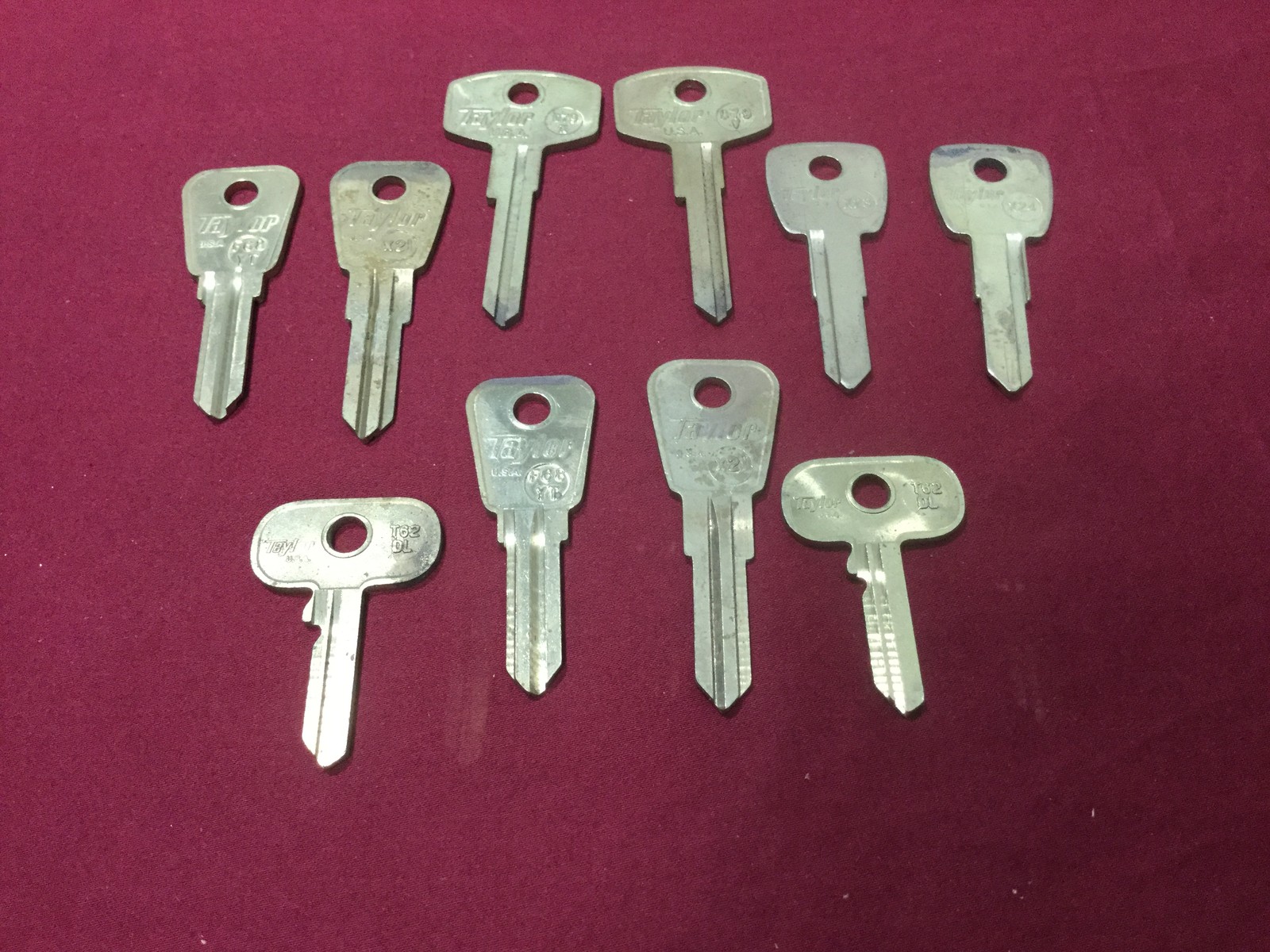 Assorted Taylor Automotive Key Blanks, X32, X21, D79X, etc Set of 10 - Locksmith
