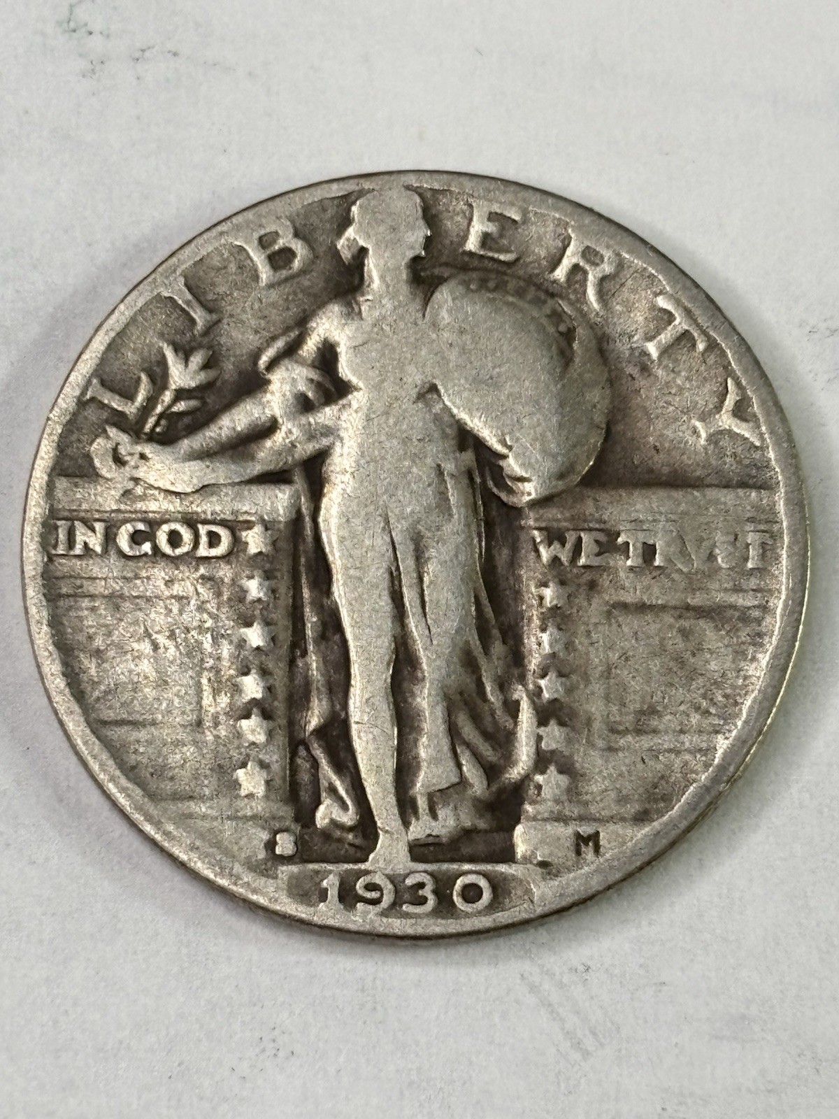 1930-S Standing Liberty Quarter 90% Silver LOW SHIPPING COST