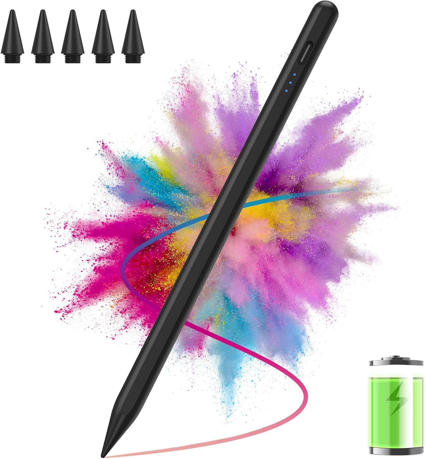 Stylus Pen Apple Pencil for Ipad 2018-2025, Faster Charging Magnetic Pen with Ti