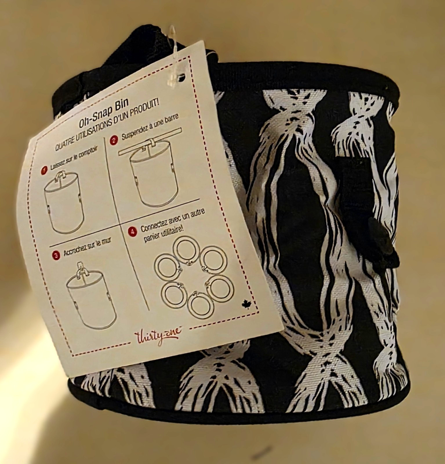 ***THIRTY ONE - Oh-Snap bin - Black Links - NWT***