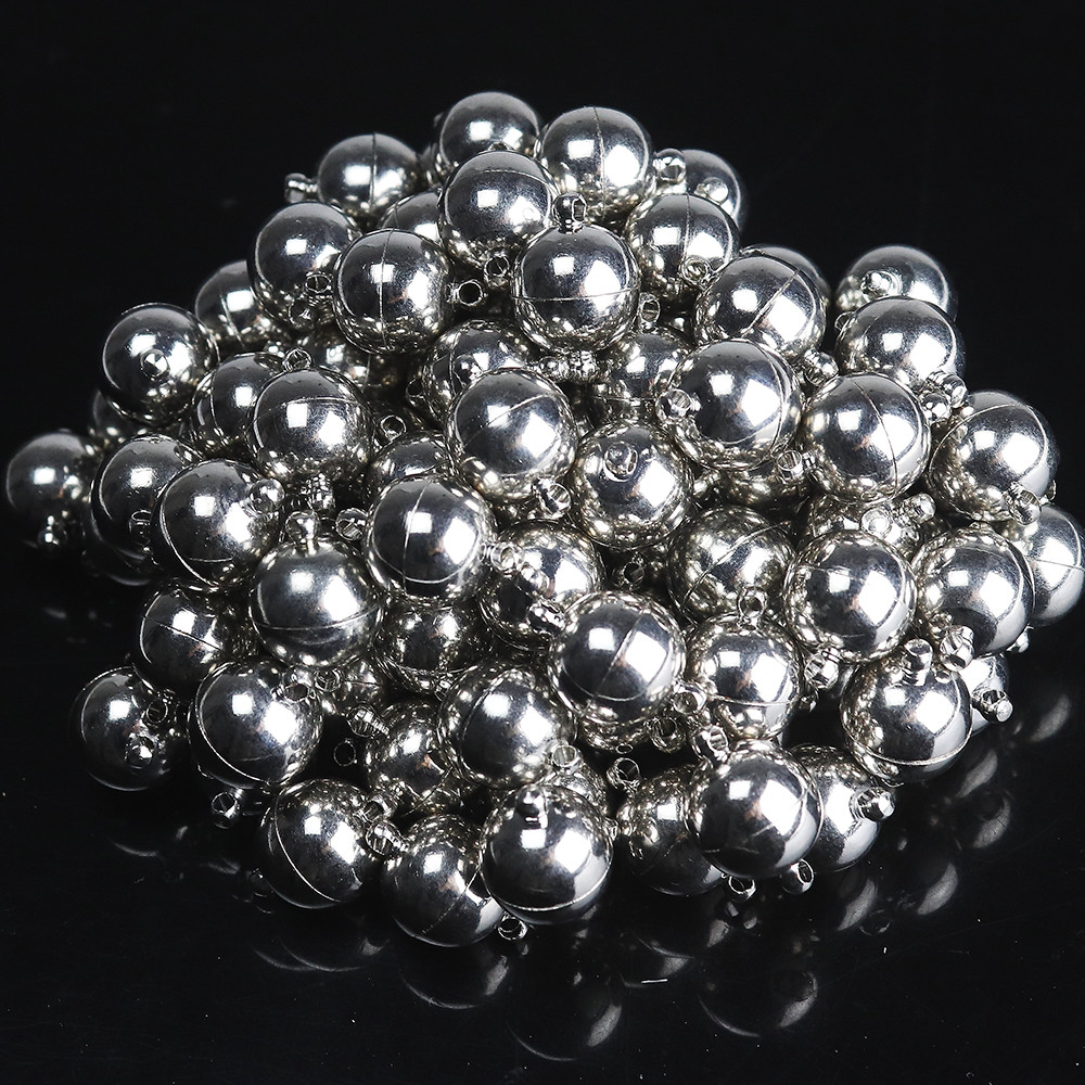 Glossy Round Ball Strong Magnetic Connector Clasps for Bracelet Necklace Making