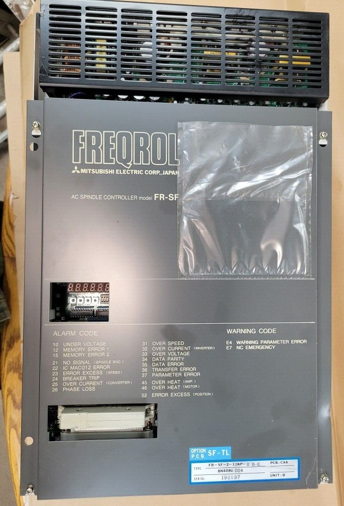 MITSUBISHI FREQROL AC SPINDLE CONTROL FR-SF-2-11KP-HBC FROM MAZAK AJV-18N