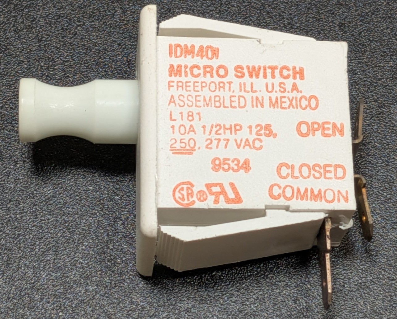 NEW Honeywell MicroSwitch 1DM401 Push / Pull Switch Plunger Actuator 10A 250VAC