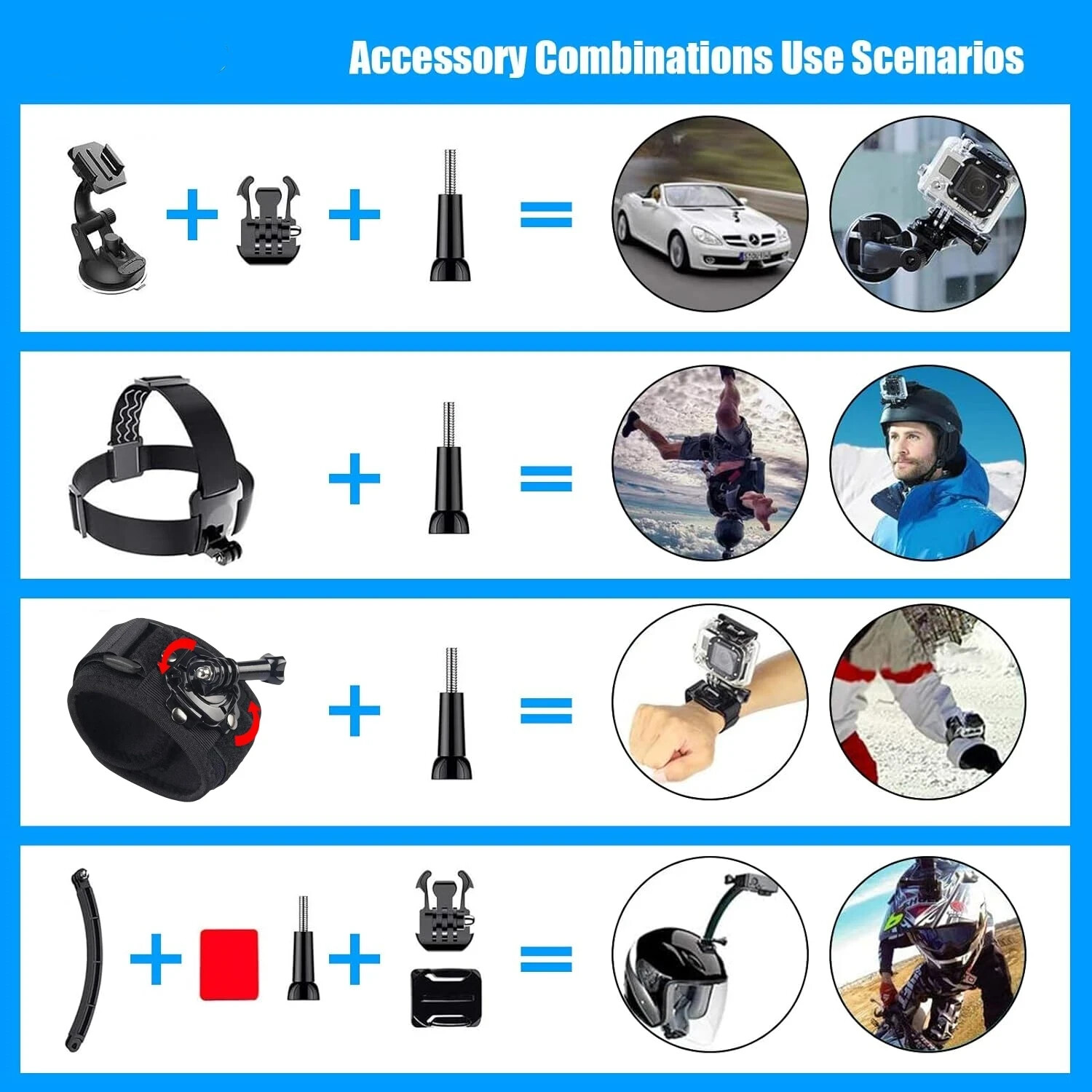 50 In 1 Action Camera Accessories For Gopro 13 12 11 10 9 8 7 6/DJI OSMO 4 3 2