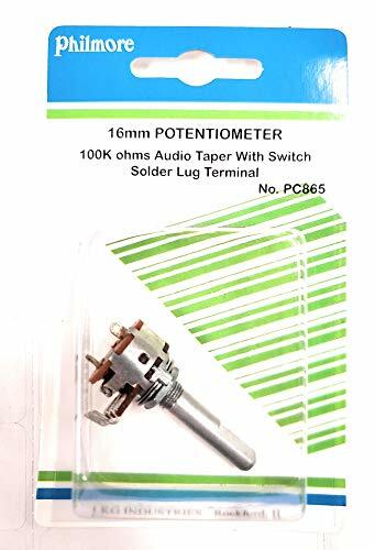 New 100K OHM Audio Miniature Potentiometer 16mm with switch on bottom- PC865