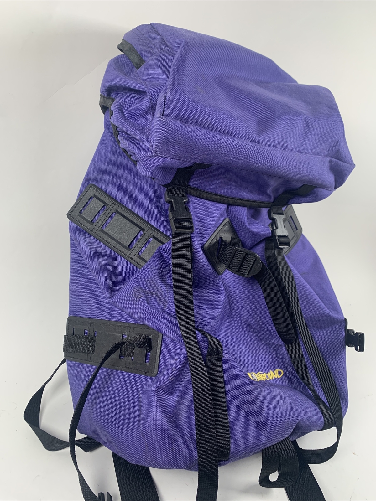 Outbound Hiking Backpack Large Bag Purple Black Straps Back Support