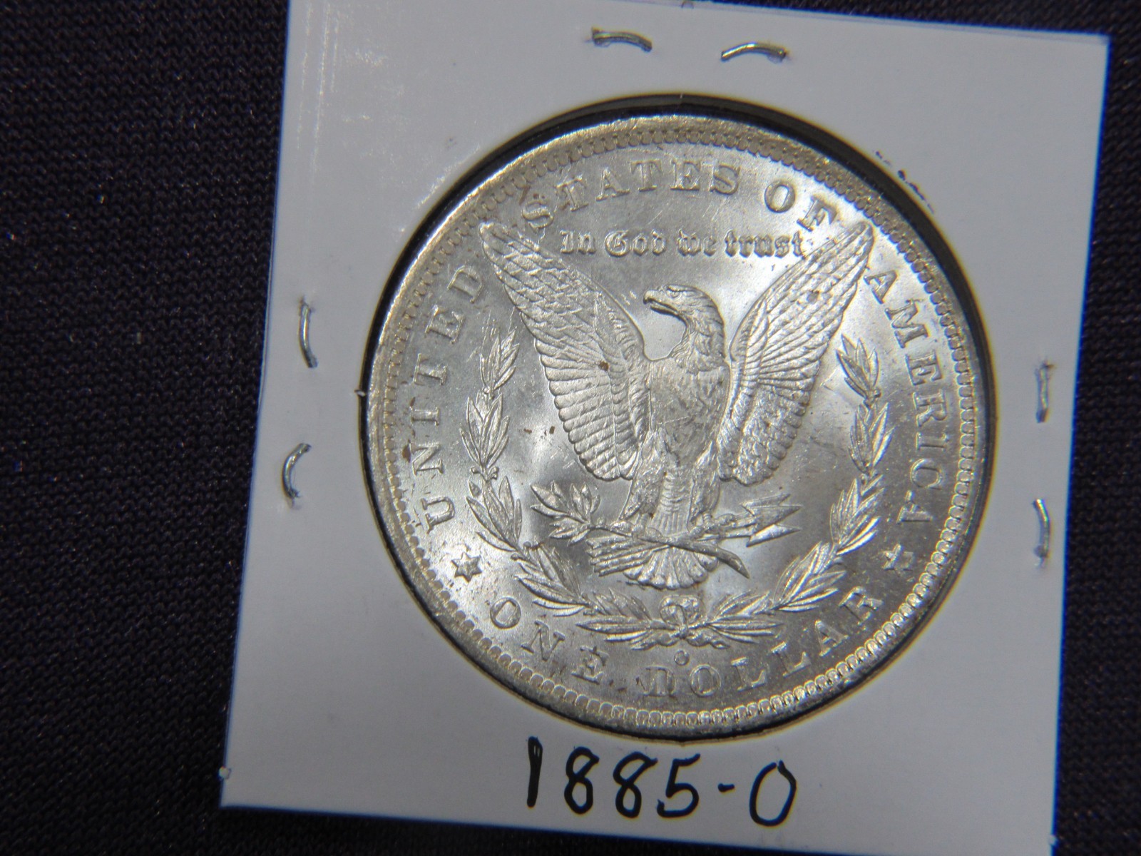 1885-O Morgan dollar in choice B.U.+ condition