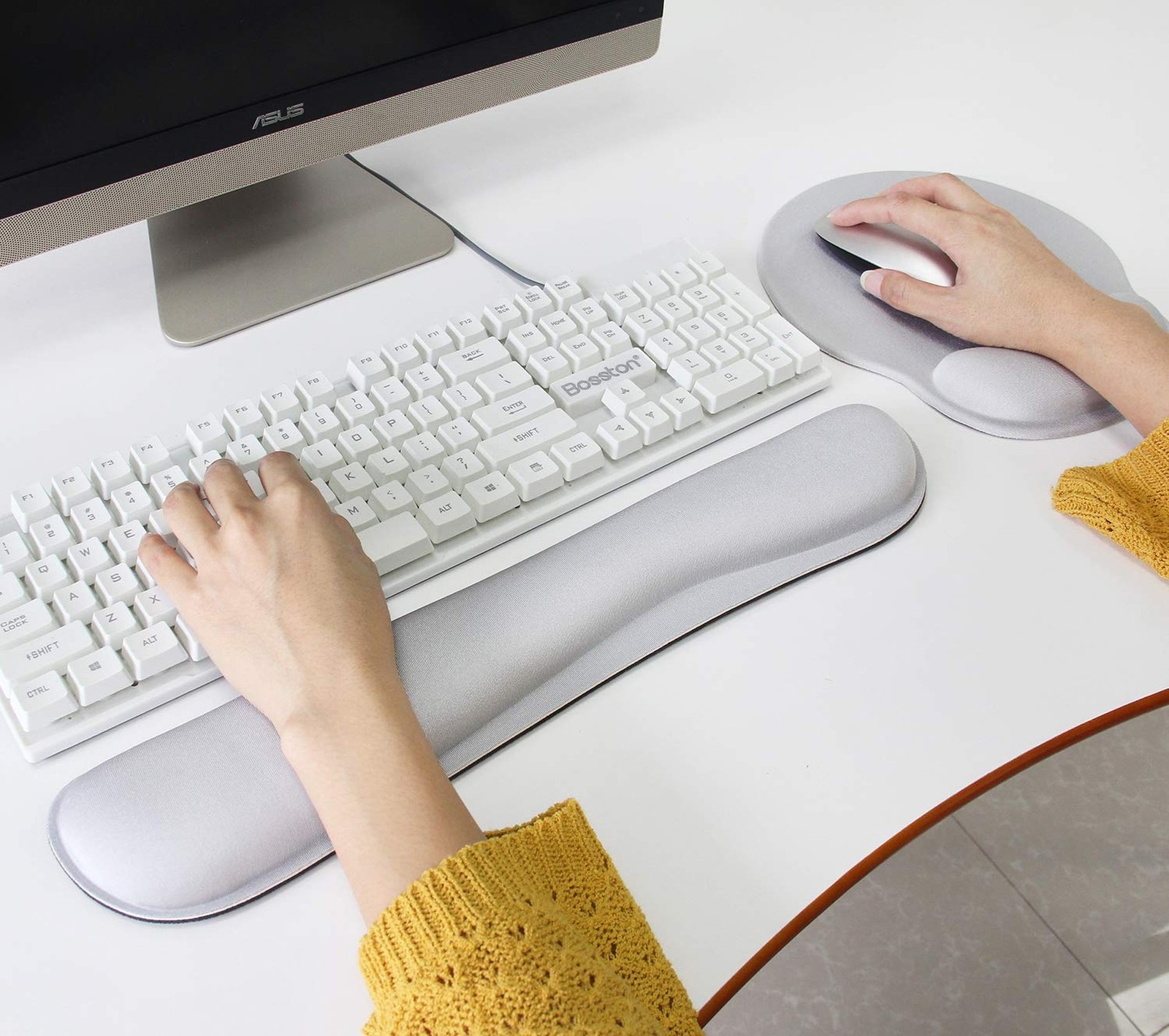 Ergonomic Keyboard Mouse Pad Wrist Rest Support Set for Laptop/Computer/Deskt...