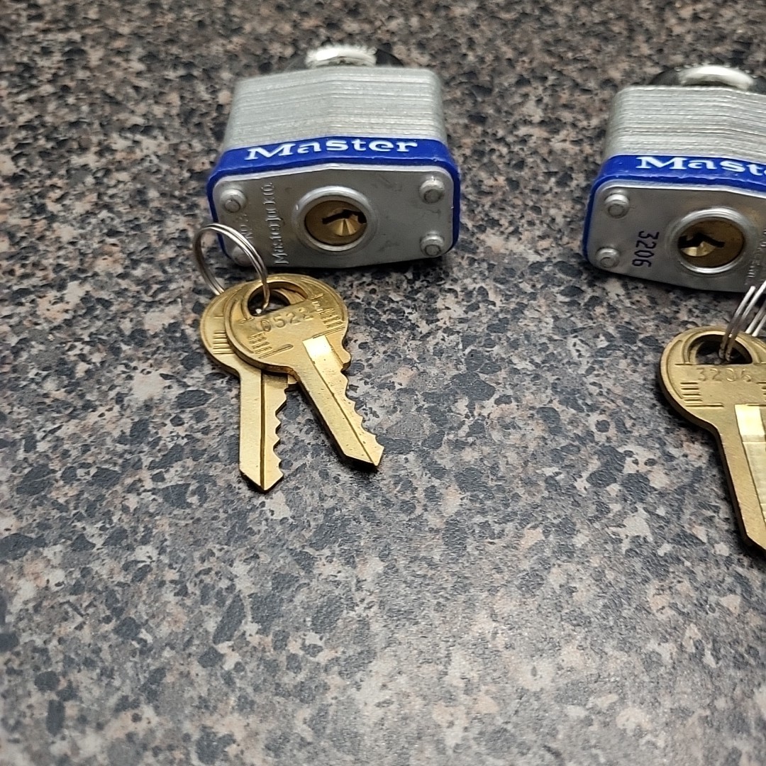 3 Master Lock No.3 Padlocks Keyed DIFFERENT