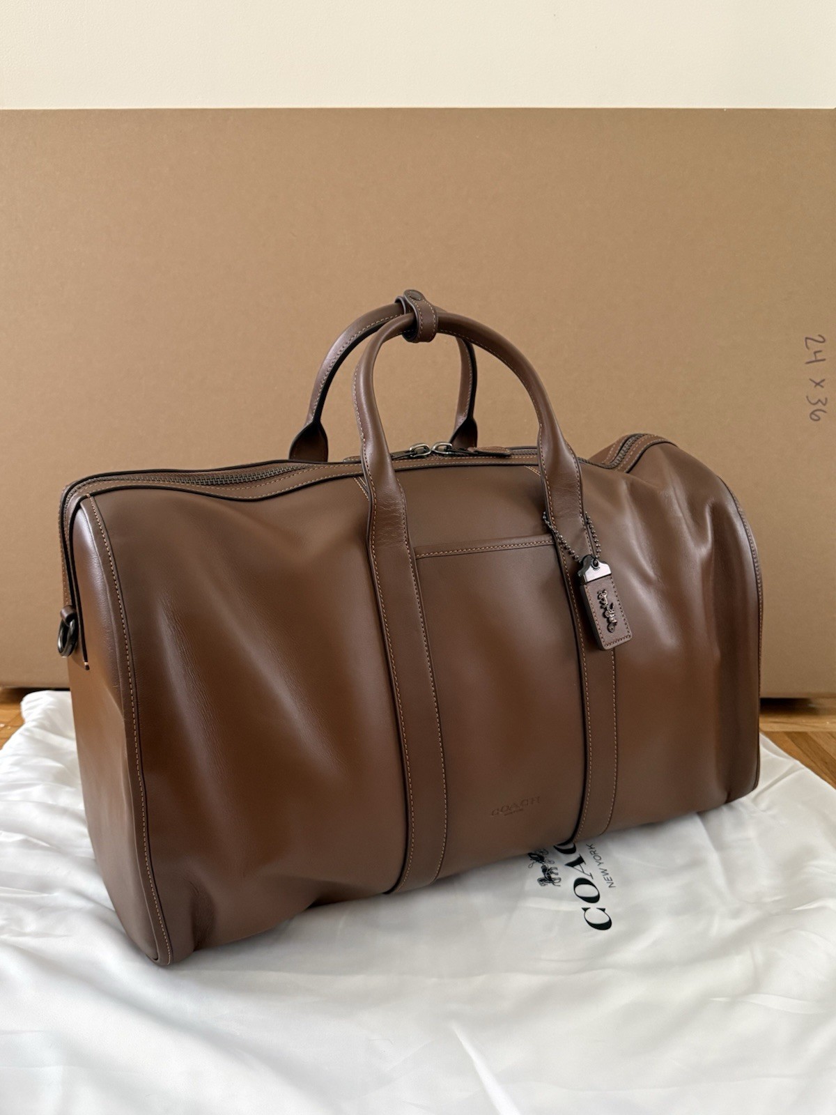 Coach Gotham duffle bag 45 saddle brown NWT
