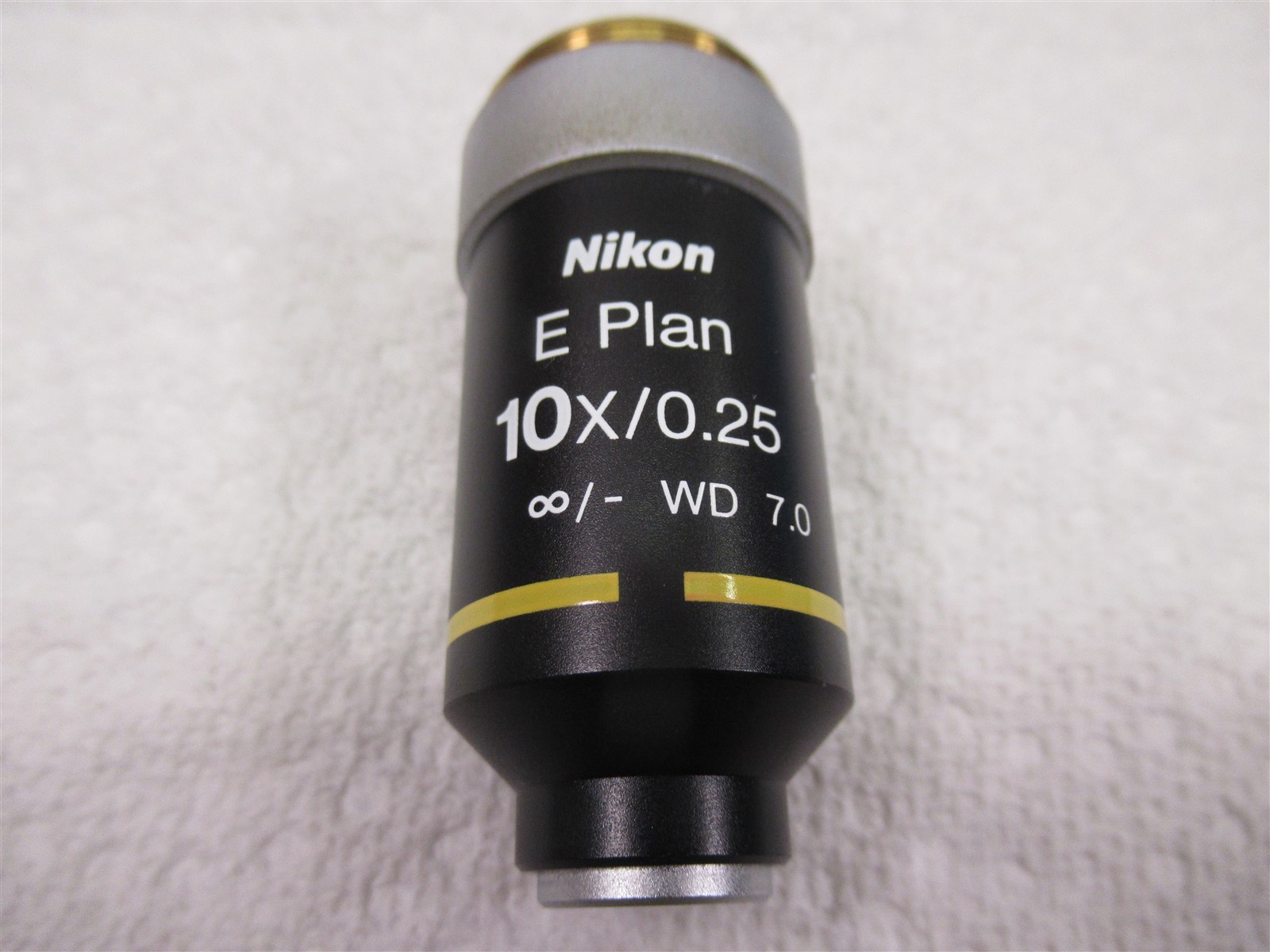Nikon E Plan 10x / 0.25 Microscope Objective Lens ∞/- WD 7.0 CFI60 Eclipse