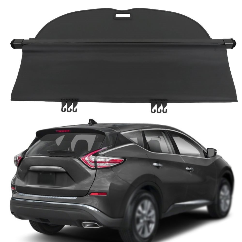 Rear Trunk Cargo Cover Shade Area For Nissan 2015-2018 Murano Retractable Black
