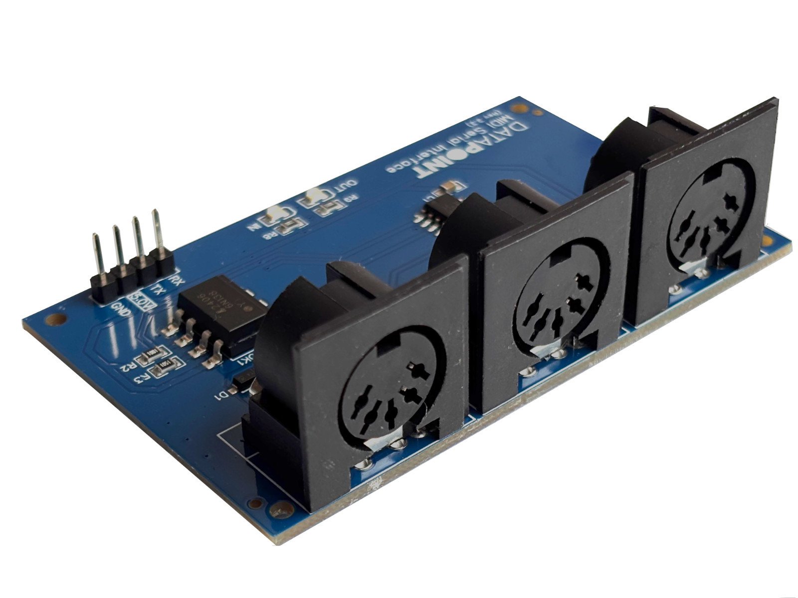 MIDI Serial Interface (5v) (with Thru & LED indicators)