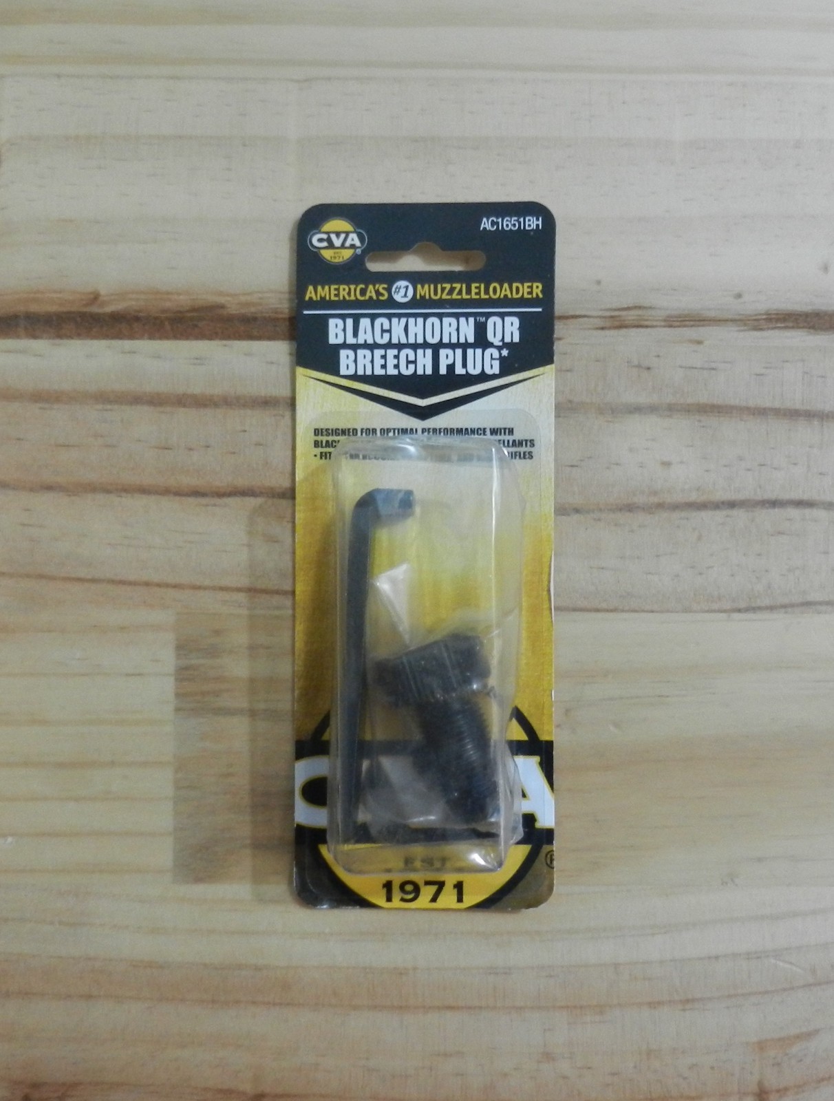 CVA Blackhorn QR Breech Plug,  QRBP;  Fits Accura V2, Optima, Wolf;  AC1651BH